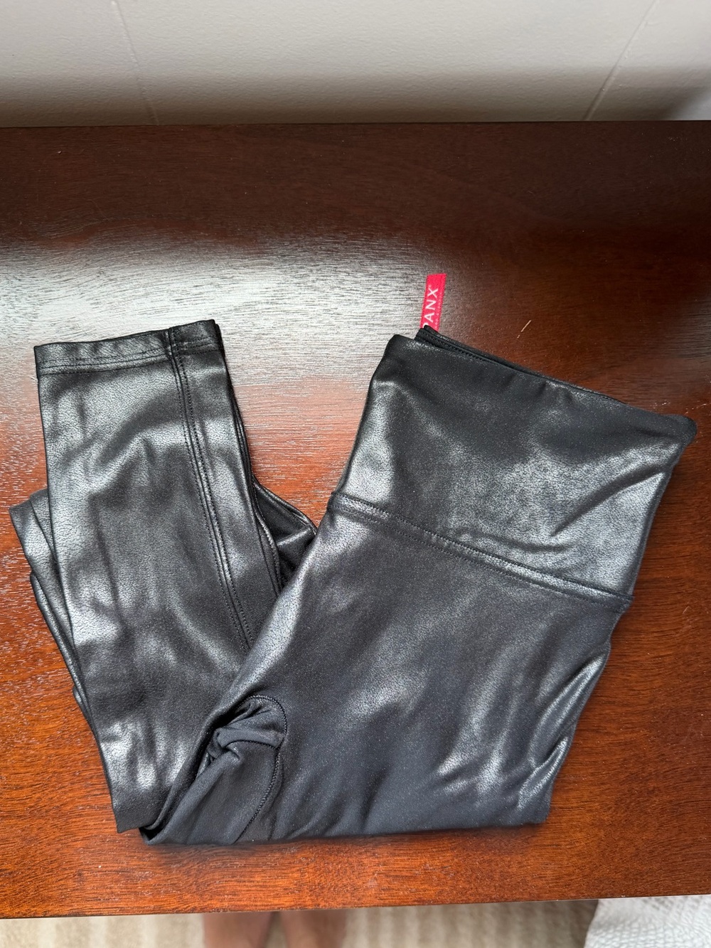 SPANX Black Faux Leather Leggings